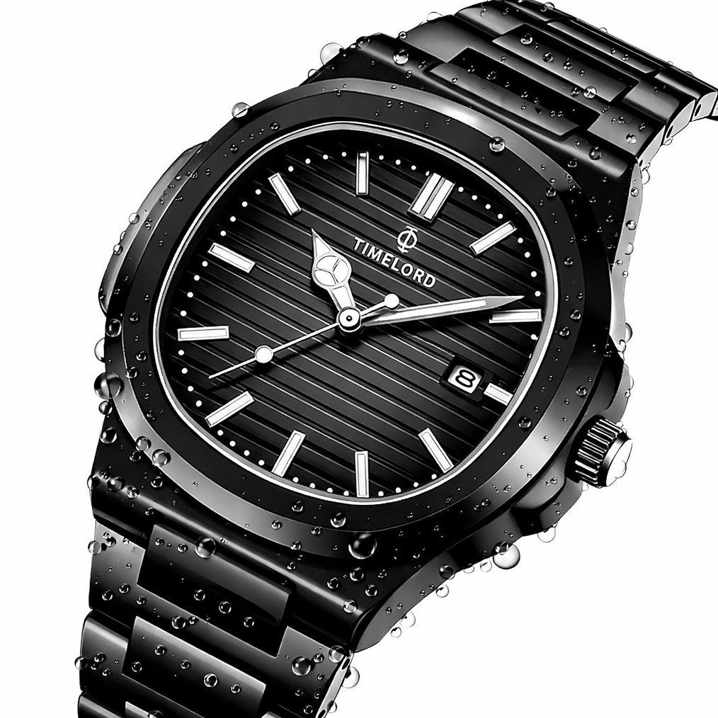 promo jam tangan pria 2066 timelord original bergaransi water resistant hitam full