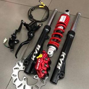 Paketan Master Rem RCB E3 Kotak 14mm set kanan kiri+Shock Shockbreaker Depan Belakang KYB Zeto 310mm