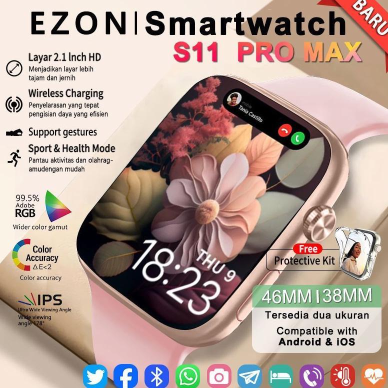 New Ezon-Samrt Watch S10 Pro Max|S10 Mini Original With 1.81" |1.49"Hd Amoled Display Gps Nfc Waterp
