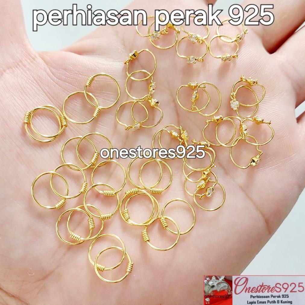 Garansi Anting Bayi Lucu Model Knip Perak 925 Aman Untuk Baru Lahir Ringan Tipis Lapis Emas Kuning