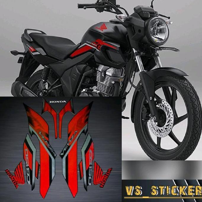 STRIPING LIST STANDART MOTOR HONDA CB150 VERZA CB VERZA 150 2021 2022 HITAM MERAH Motorcycle