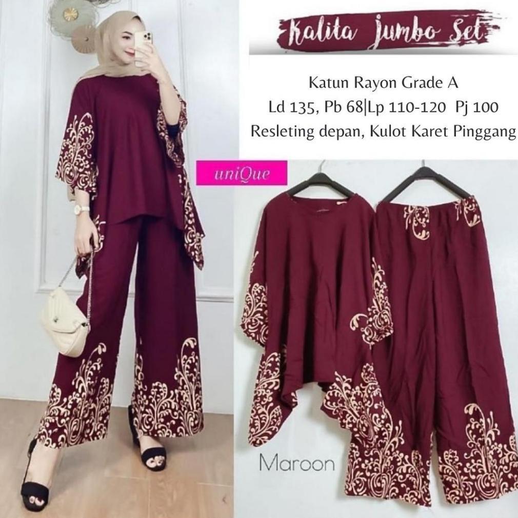 diskon kalita set waka ori premium setelan rayon wakawaka one set jumbo