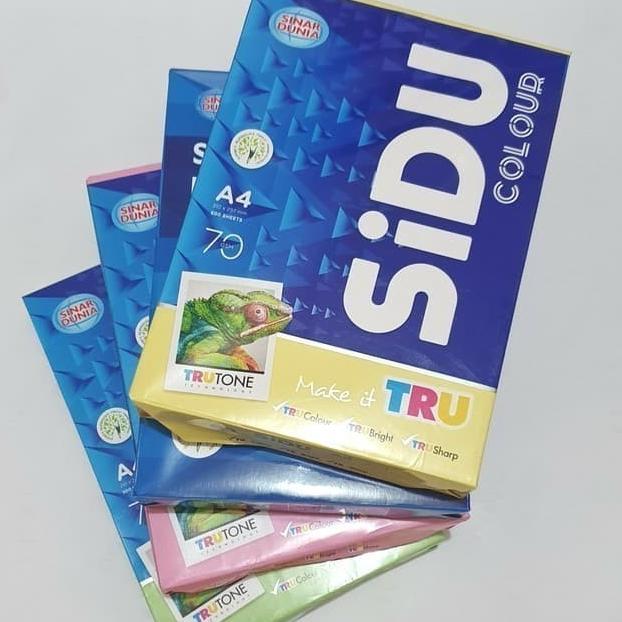 Kertas Hvs Sidu A4 Dan F4 70Gsm Warna 1 Rim