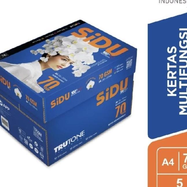 [Box] Kertas Hvs A4 Sidu 70 Gram / Sidu Hvs Isi 5 Rim