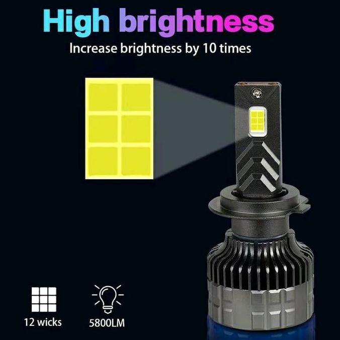Led Turbo H11 H7 HB3 HB4 H4 AES 100 watt Headlamp Foglamp Bergaransi