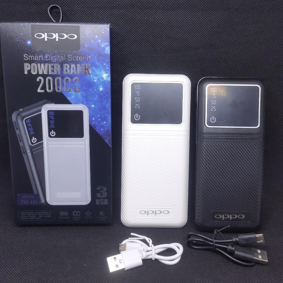 Oppo Power Bank 20000 Mah / Power Bank 3 Usb / Smart Digital Screen Power Bank 2000 Mah