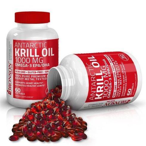 Kitman- Bronson Antarctic Krill Oil Omega-3 1000Mg Phospholipids Astaxanthin