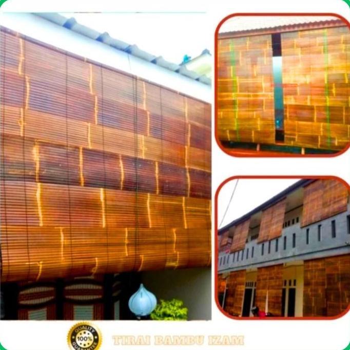 Tirai Bambu gulung outdoor L 1,5m x P 3m kerai tirai outdoor bambu tirai teras rumah dekorasi rumah 