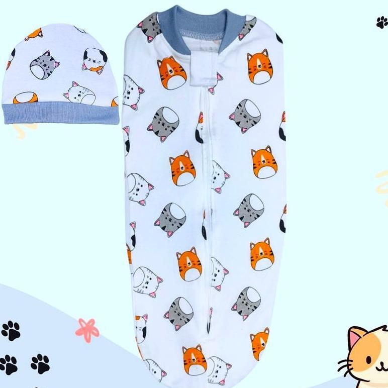 TERBARU bedong instan set topi/bedong topi/bedong instan bayi newborn