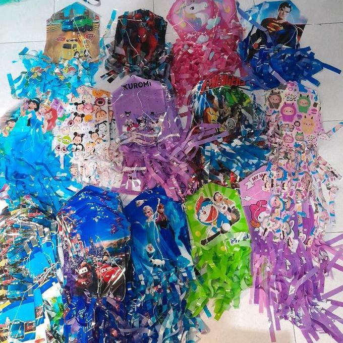 100 PCS LAYANGAN KARAKTER LAYANG-LAYANG SPIDERMAN LAYANGAN UBUR-UBUR COCOK DIJUAL LAGI