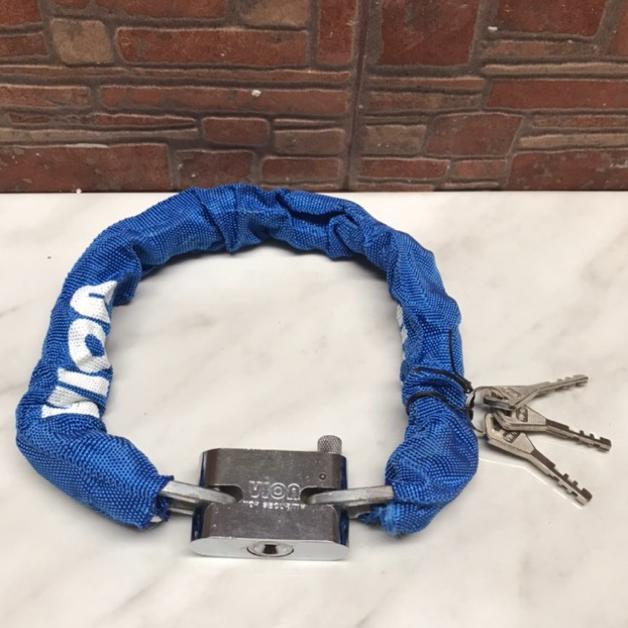 NEW Gembok Rantai VION 85cm lapis Kain untuk Motor Sepeda Pagar Ruko 85 cm - Anti Maling [terbaik][t