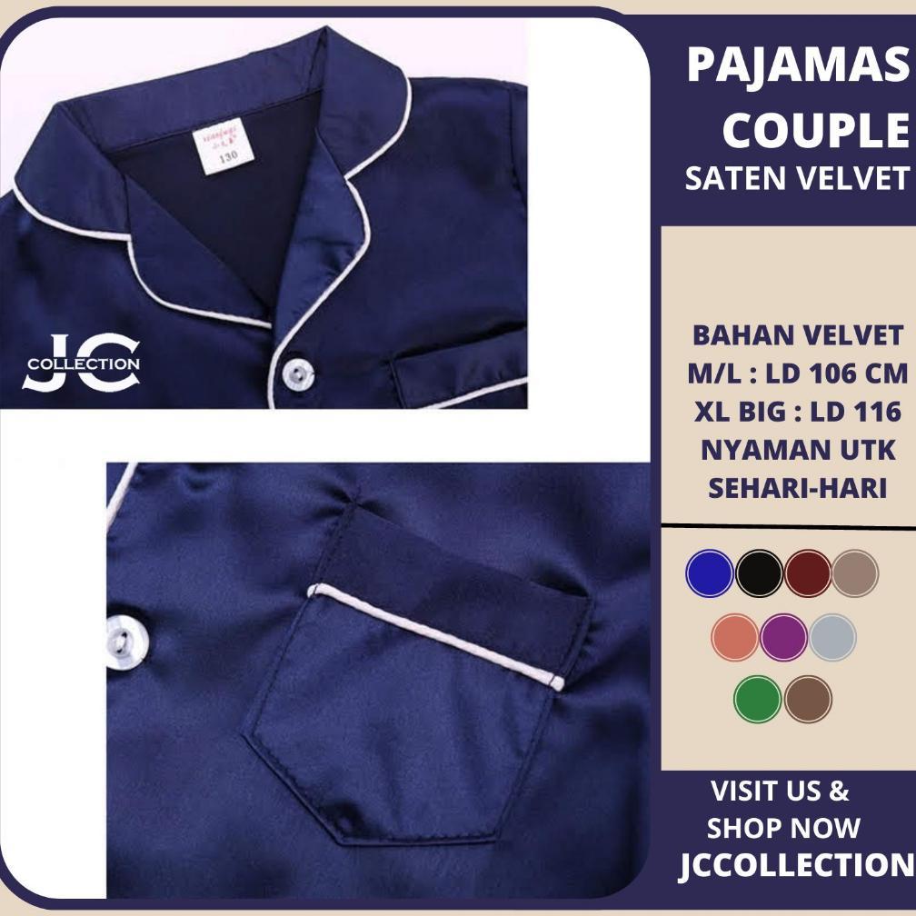 TERBARU Baju Tidur couple pasangan murah / piyama couple pasangan / Piyama Satin Couple  - JCCollect