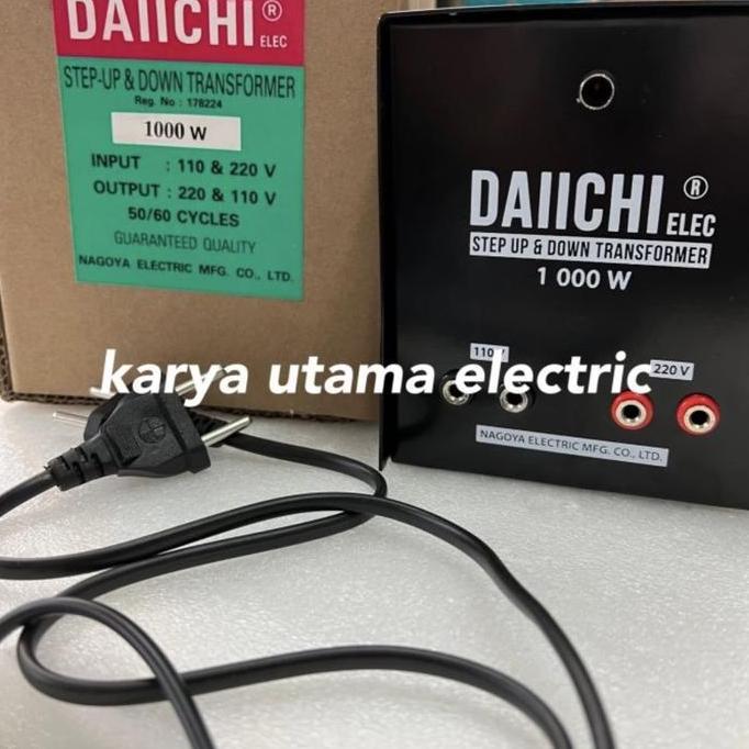 Trafo step down step up daiichi 1000w travo step down daiichi 1000w daichi 220 ke 110 atau 110 ke 22