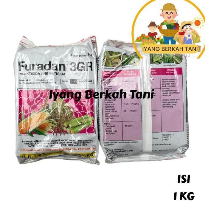 Furadan 3Gr 1Kg Insektisida Nematisida 1 Kg Puradan Hama Kemasan Asli Tanaman