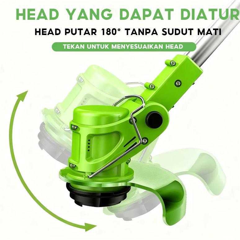 Reaim Mesin Potong Rumput Baterai 388V Mesin Pemotong Rumput Elektrik Alat Pemotong Rumput