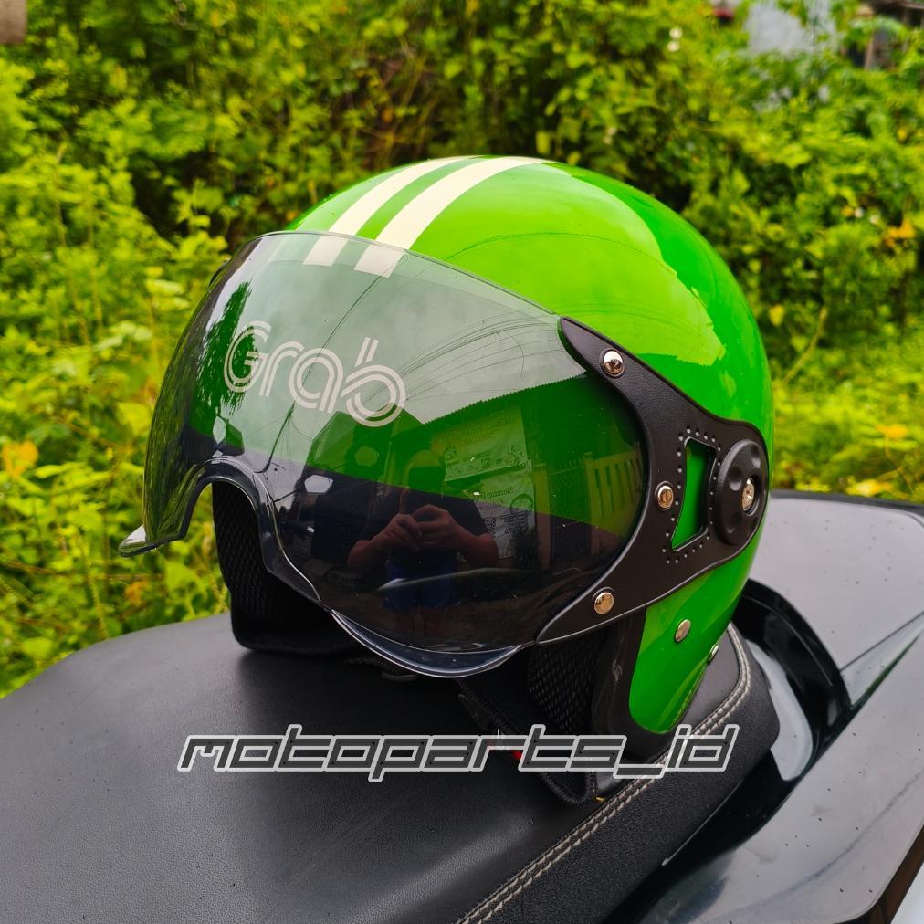 HOT DEALS Helm GrabBike - Helm Ojek Online  GrabBike Baru (Model Bogo Pilot) - All Size L