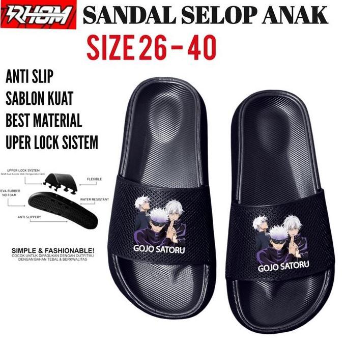 Sandal Selop Anak SATORU GOJO Ukuran 26 Sampai 40 Laki-laki & perempuan anak dan dewasa / sendal sel