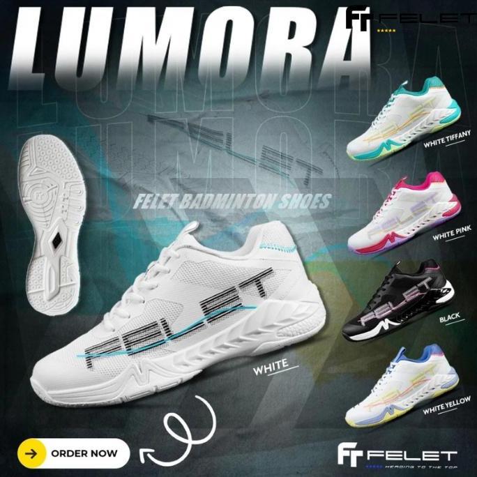 Termurah Felet Lumora Badminton Shoes - Sepatu Badminton Original Felet