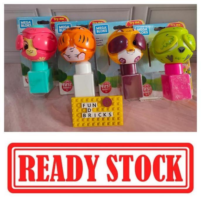 Mega Bloks Peek A Bloks Parrot Fox Tiger Monkey