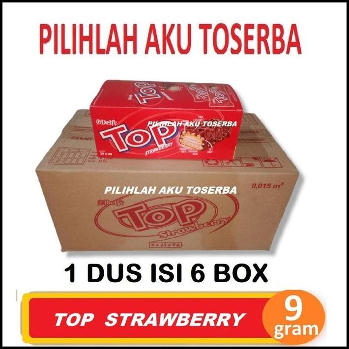 Delfi TOP STRAWBERRY 9 gram isi 24pcs / box- ( HARGA 1 DUS ISI 6 )
