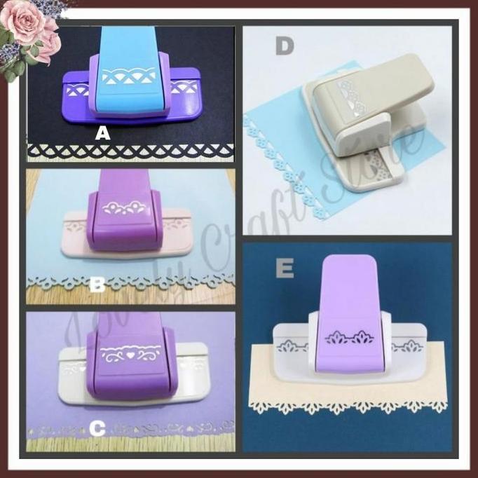 Fancy craft edge border punch puncher, pembolong pemotong kertas motif