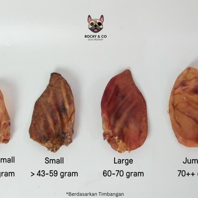Rocky n Co|Pig Ear Jerky Air Dried Dehydrated Dog Anjing Treats Snack