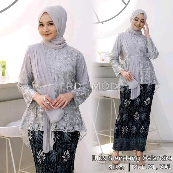 Relig- Aurora Selendang Serutty/ Kebaya Modern/ Kebayawisuda Baju Dress Nita Kondangan Pesta Pendek 