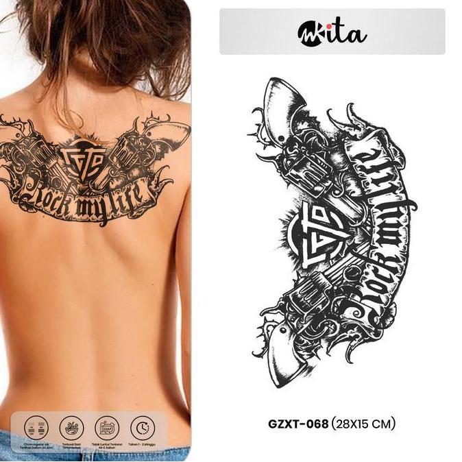 tato temporer premium semi permanen tattoo fruit ink tatto dada punggung fittotatto Temporary