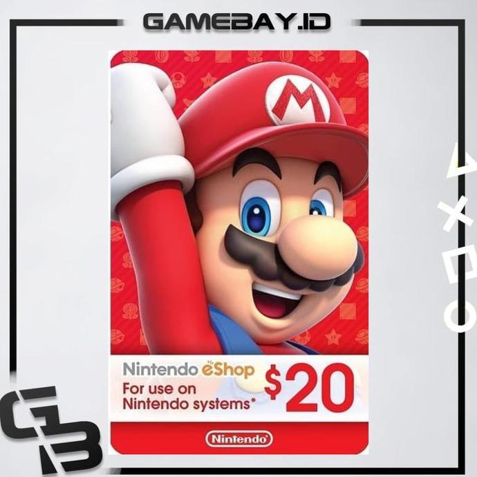 Card - Nintendo Switch Eshop Gift Card Usa Us Wallet 20 Usd Dollar Dolar $20