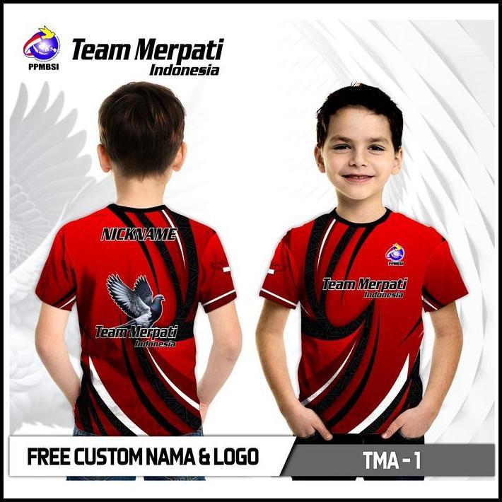 Kaos anak jersey merpati baju team merpati free custom