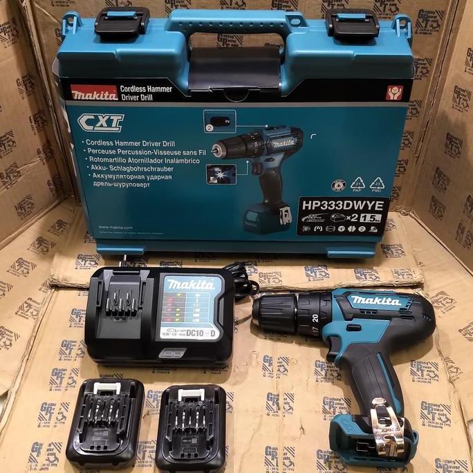Mesin Bor Baterai Cordless Drill 12V Makita HP331 DWYE