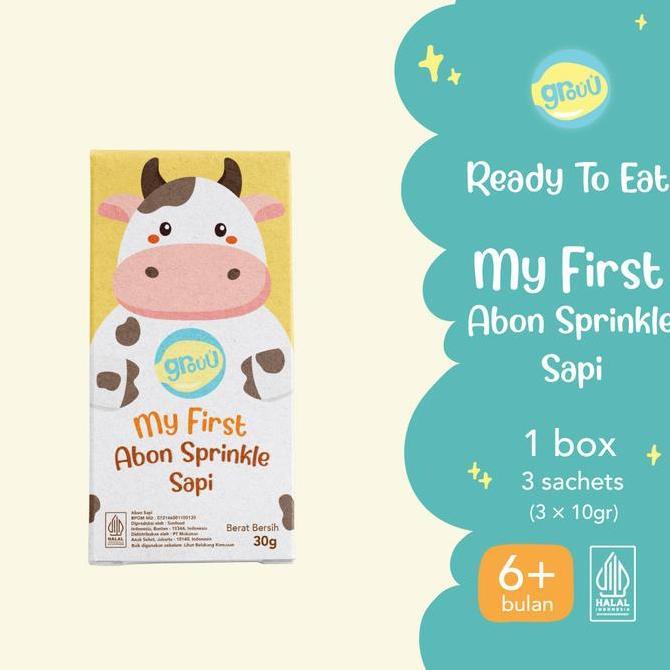 HUISUAF_SHOP9 - GROUU - ABON MPASI & ANAK (ABON AYAM, ABON SAPI) BB - ABON MAKANAN BAYI / SNACK CEMI