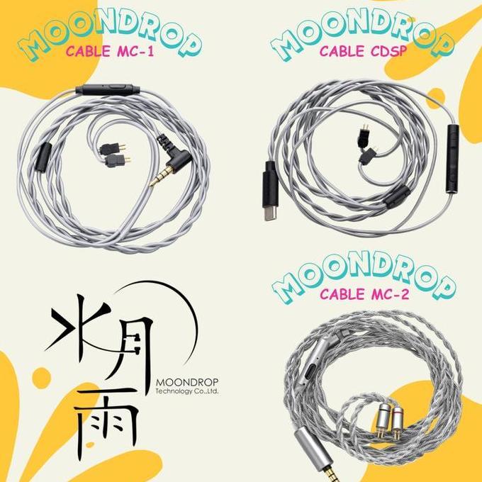 Moondrop Cable MC Series MC1 MC2 CDSP 2 pin Upgrade With Mic Diskon