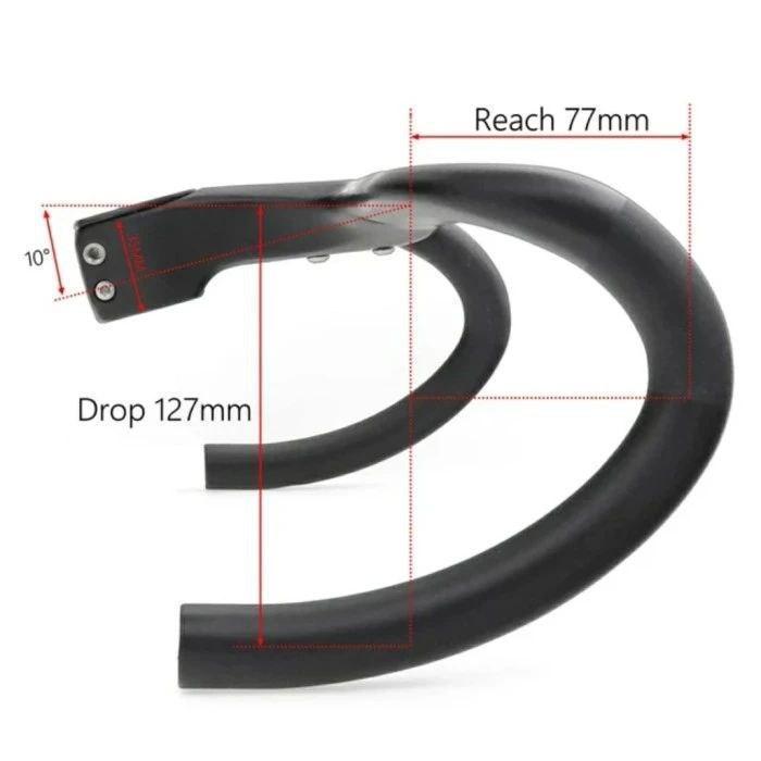 KOCEVLO Carbon Aero Dropbar Integrated Clean look 360 / 380 / 400 / 420 / 440 Internal Cable Handleb