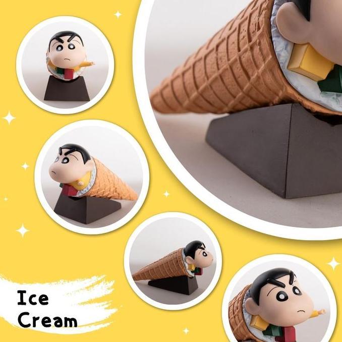 mainan - FGsc Figure Shinchan Nungging Ngejek Making Fun Face Bokong Figur Shin Chan Ice Cream Disko