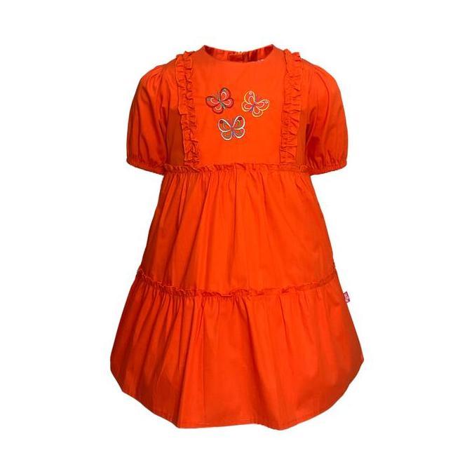 (Good) Pingu Dress Anak Perempuan Polos Pendek Orange 90500328