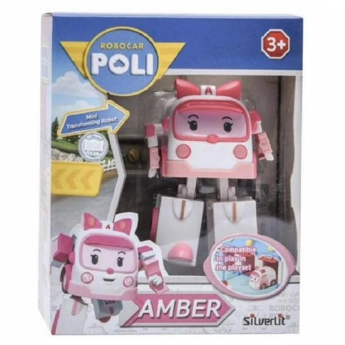 SILVERLIT ROBOCAR POLI MINI TRANSFORMING ROBOT - AMBER MDLS27