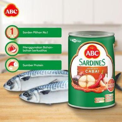 Sarden Cabai Abc 425g Dus /Sarden Abc Cabai 425g Dus isi 24 Pcs/Sarden ABC Cabai   425g isi 24 Pcs D