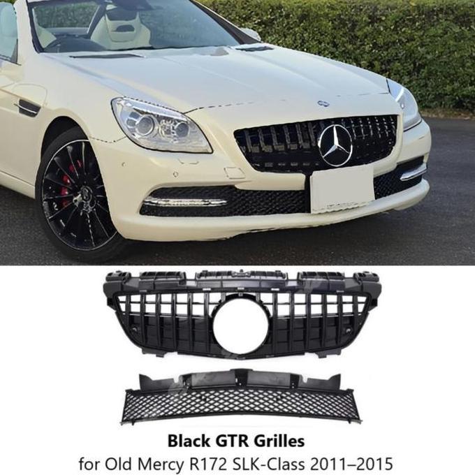 Mercedes R172 Mercy SLK-Class Grill Hidung Chrome Grille Diamond GTR