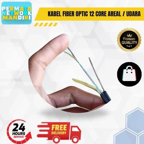 Ftth Kabel fiber optic 12 core Areal / Udara expedisi
