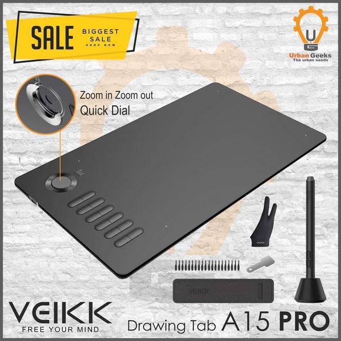 Wer_Sandi - Veikk A15 Pro Digital Graphic Drawing Pen Tablet Alt Huion Xp Pen Osu