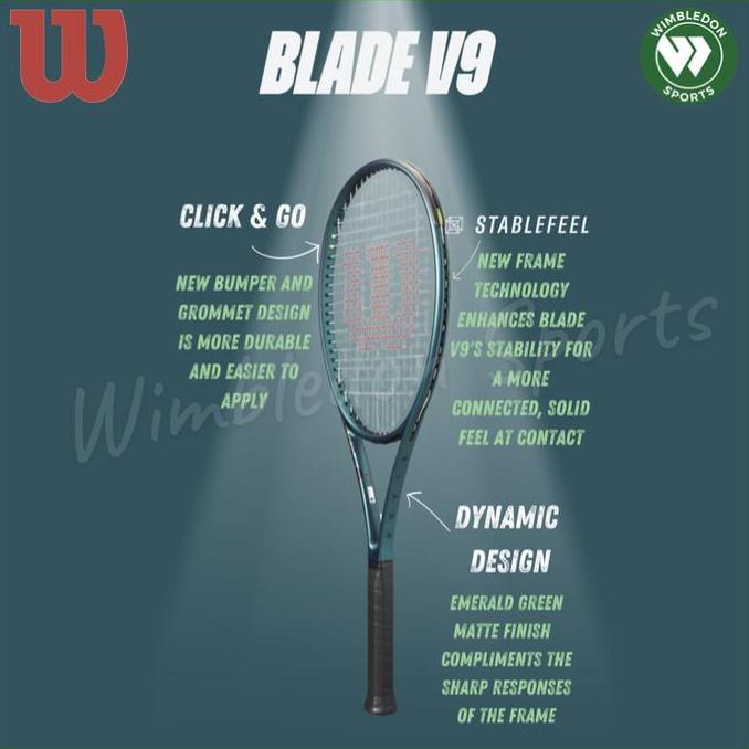 Tans- Raket Tenis Wilson Blade V9 / Raket Wilson Blade 98/100/100L/100Ul V9