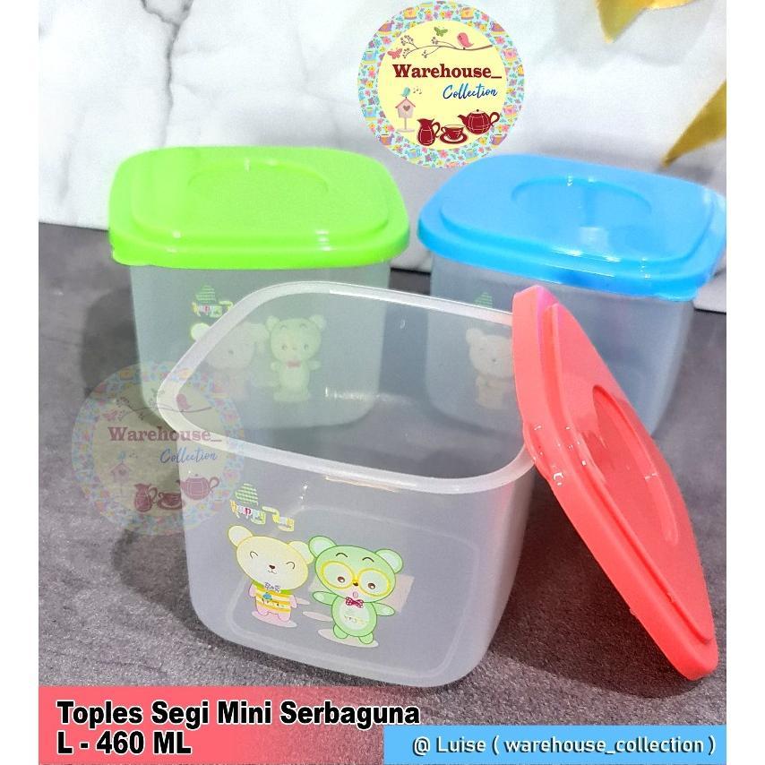 Toples Mini Serbaguna / Sealware Segi Large Malenna L - 240 Ml/Tempat Mpasi/Tempat Bumbu Basah