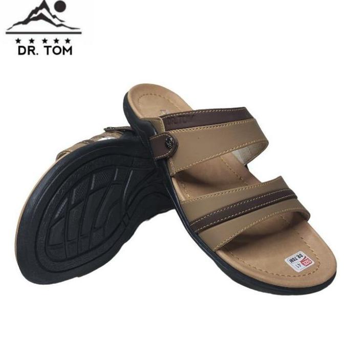 Shoe- Sandal Pria Kulit  Casual Dr.Tom Kode Dr 01 Sendal