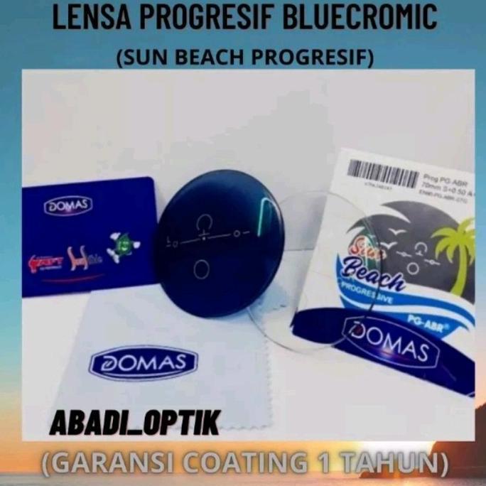 (DOMAS) LENSA PROGRESIF BLUECROMIC ONE DRIVE SUN BEACH PREMIUM LENS biru kacamata Photocromic Eyewea