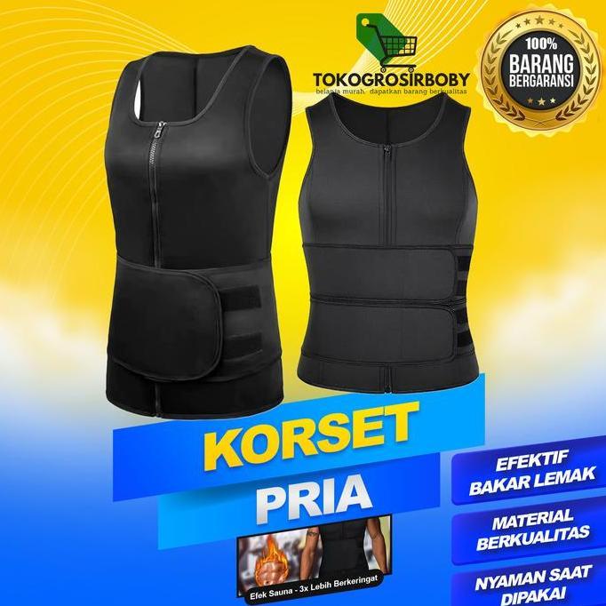 Korset Pembentuk Badan Pria Pembakar Lemak Perut Buncit