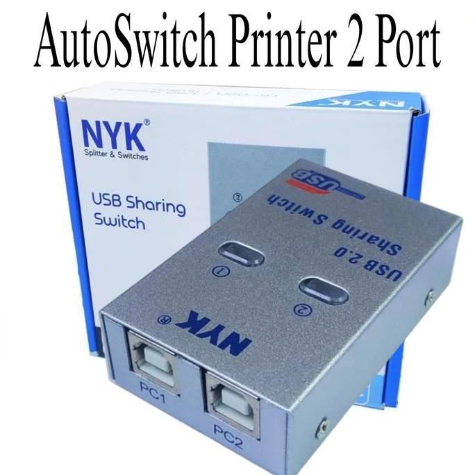 Auto Switch USB Printer 2port 2 port sharing 2 Cabang NYK