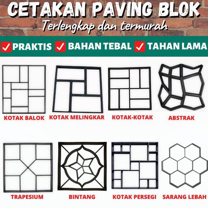 Cetakan Paving Block DIY Paving Blok Mudah Praktis Cetakan Jalan Teras Besi