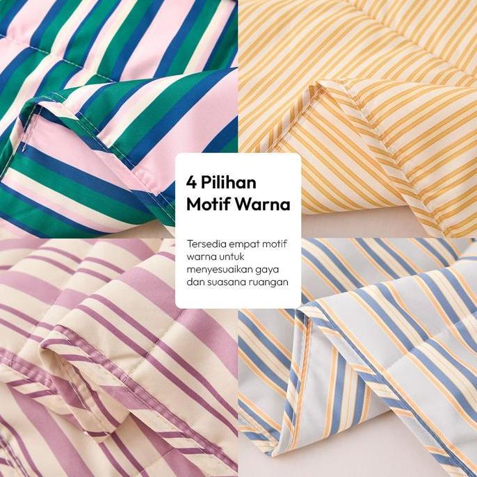 Promo Informa 130x180 cm Bed Cover Microfiber Zip Nap Selimut Tebal Bedcover Selimut Kasur Comforter