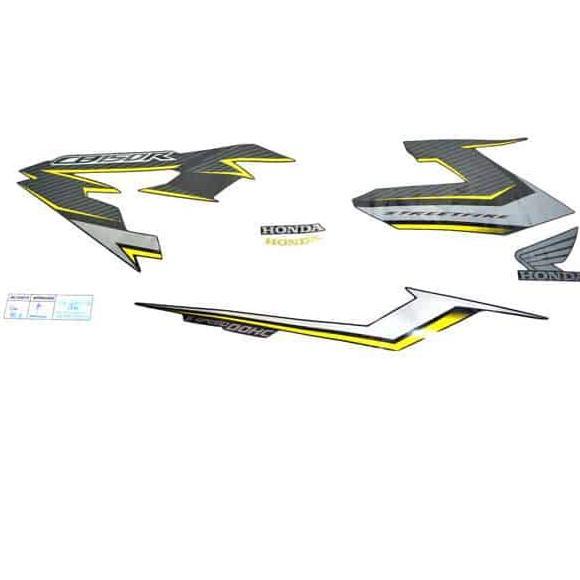 STICKER BODY KIRI (STRIPE SET L) BLACK YELLOW CB150R STREETFIRE K15G